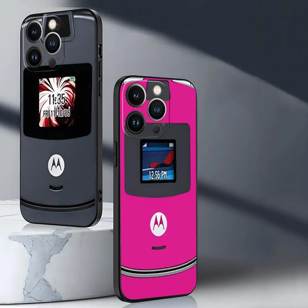Розовый чехол для телефона Motorola Razr Iphone 15 11 Pro Max 12 Mini 13 14 Xr Xs 6 6s 8 7 Plus силиконовый