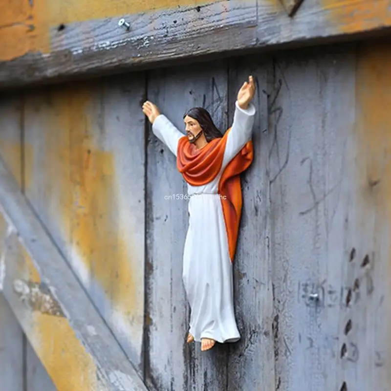 Фигурка христианского Иисуса ручная роспись католическая фигурка из смолы