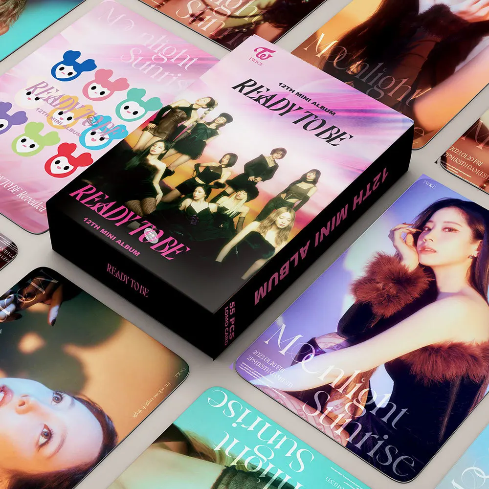 

55PCS/Set Kpop TWICE New Album Ready To BE Lomo Card Photocard HD Printed Small Album Photo Cards For Fans Collection Postcards