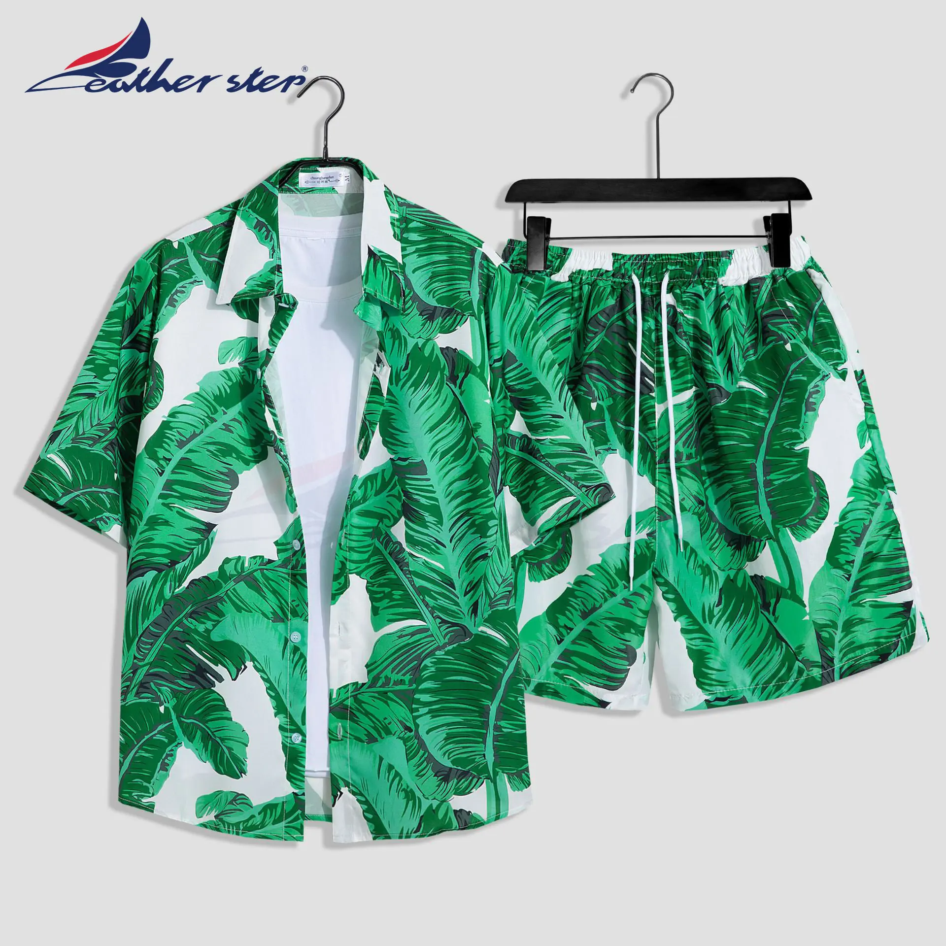 Male Set Short Sleeve Hawaiian Shirt And Shorts Summer Casual Floral Shirt Beach Two Piece Suit 2023 New Fashion Men Sets M-3XL