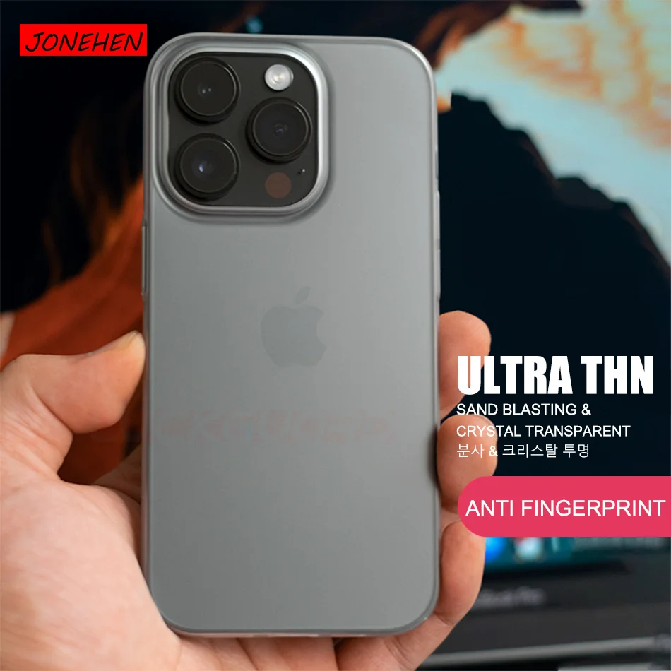 

Супер тонкий Пескоструйный ПК легкий прозрачный чехол для телефона iPhone 12 13 14 Plus Pro Max 14pro Чехлы Прозрачный матовый чехол