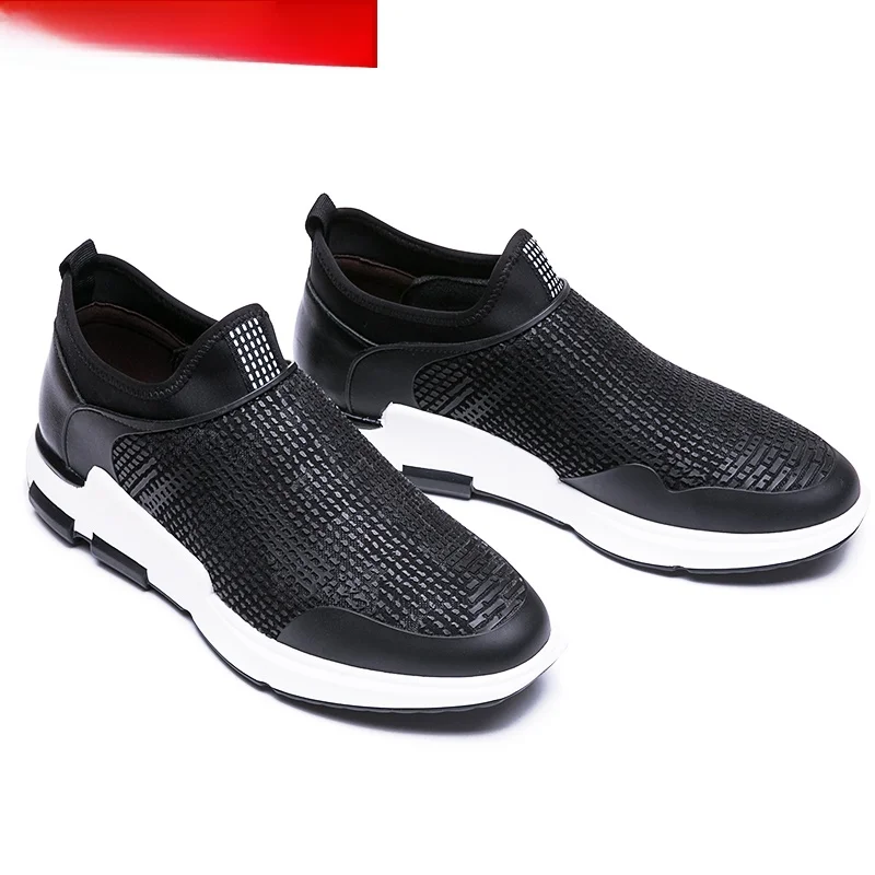 Okang Мужская кожаная уличная повседневная обувь Спортивная Весенняя модная