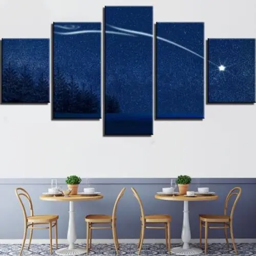 

5Pcs Wishing Star Pictures Paintings Wall HD Print 5 Pieces Canvas Art Poster No Framed 5 Panel Modern Room Decor