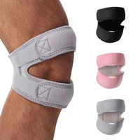 patella knee strap sports knee support patella belt adjustable elastic knee pads patella stabilizer running silicone knee brace