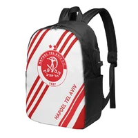 hapoel tel aviv fc multifunctional backpack mens business notebook backpack usb charging bag outdoor leisure sports school bag
