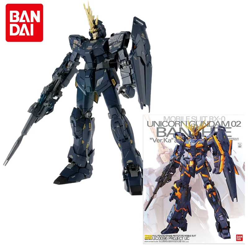 

Original Bandai Gundam Anime Figure MG 1/100 RX-0 UNICORN GUNDAM-02 BANSHEE EffectsAnime Action Figures Model Modification Toys