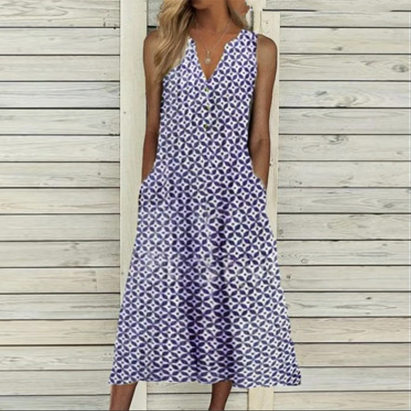 

New Midi Dress 2022 Elegant Robe Dress Party Short Sleeve Party Dresses Women V-neck Sundress Vintage Maxi Dresses For Women