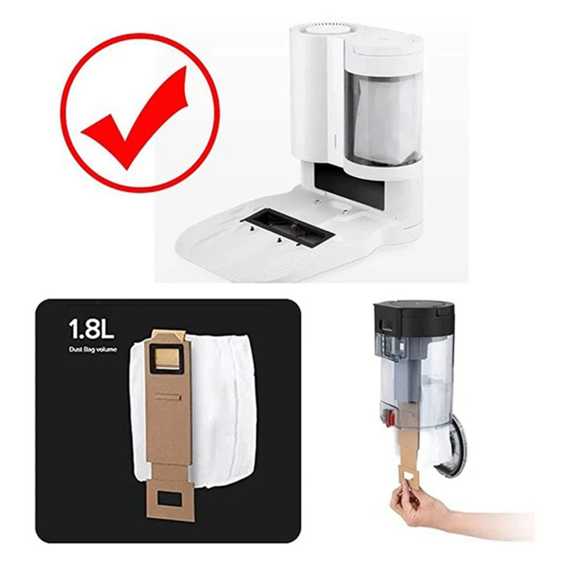 Акция! Вакуумный мешок с щеткой для Roborock S7 8 шт. сменный пыли Xiaomi T7S Plus уборочная