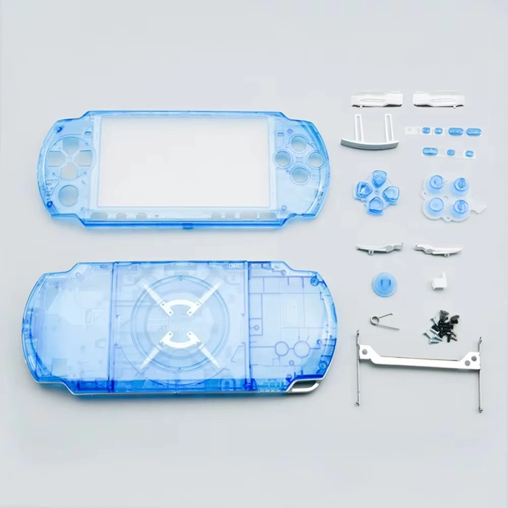 Фото Замена корпуса игровой консоли для PSP3000, полный комплект корпуса Crystal Colors с набором кнопок №5