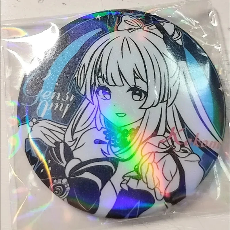 

Anime Game Genshin Impact Black White Characters 58mm Metal Pin Badge Cosplay Accessories for Clothes Backpack Decor Brooch Gift