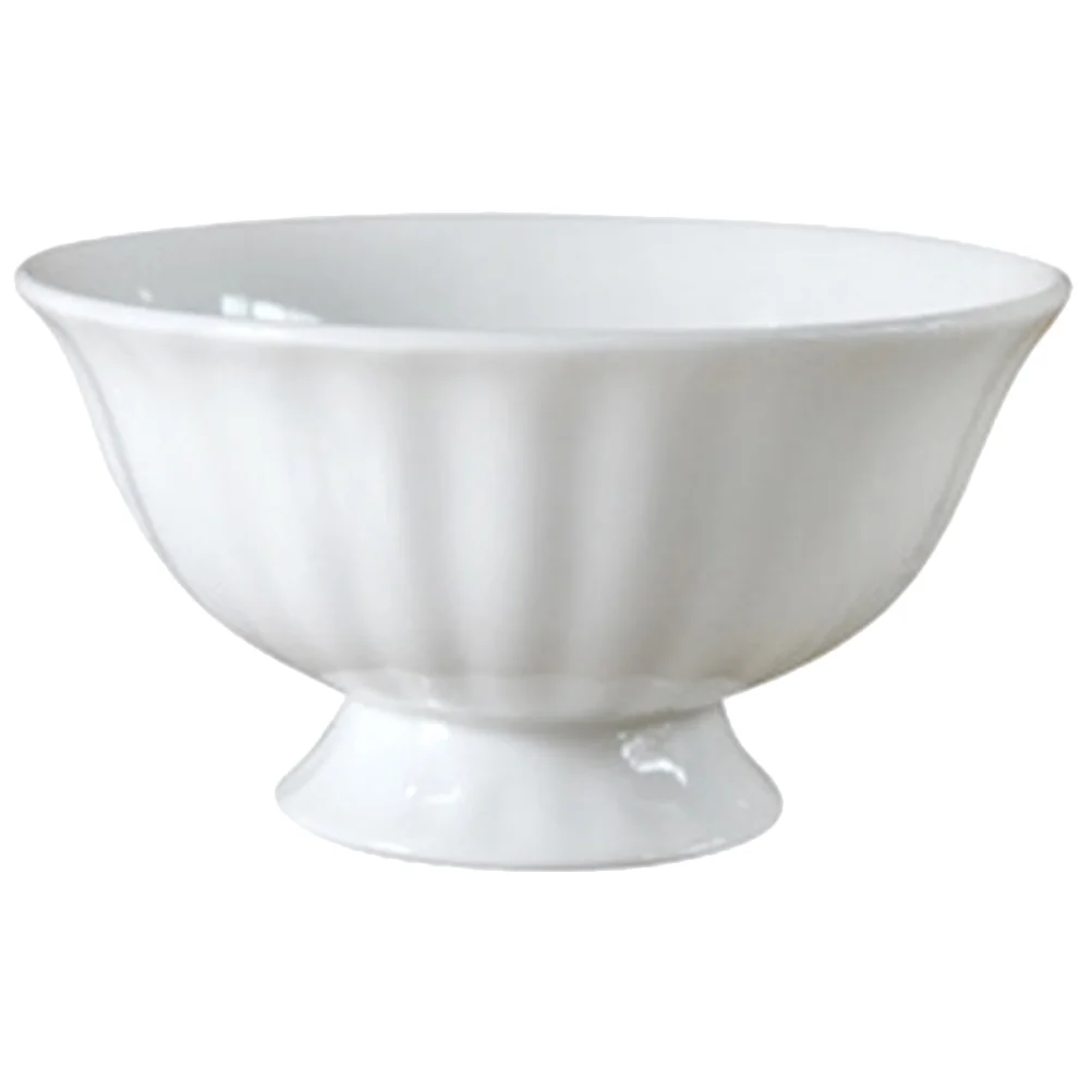

Bowls Bowl Ceramic Rice Dish Footed Dinner Serving Nut Cream Ice Snack Dessert Porridge Pasta Fruit Ramen Oatmeal Noodle Salad