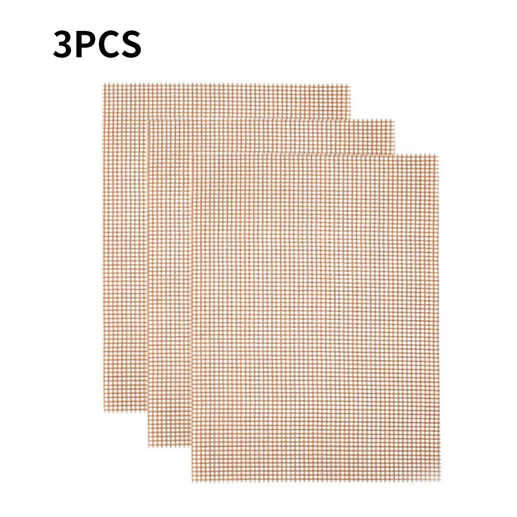 

BBQ Grill Mat Non-Stick Grilling Net Reusable Barbecue Baking Liner Heat Resistant Mesh Pad