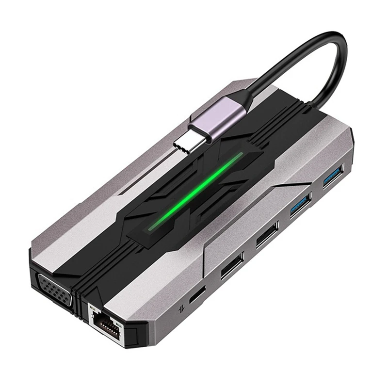 13 в 1 USB-концентратор C док-станции устройство чтения карт SD 1000 м RJ45 совместимый с