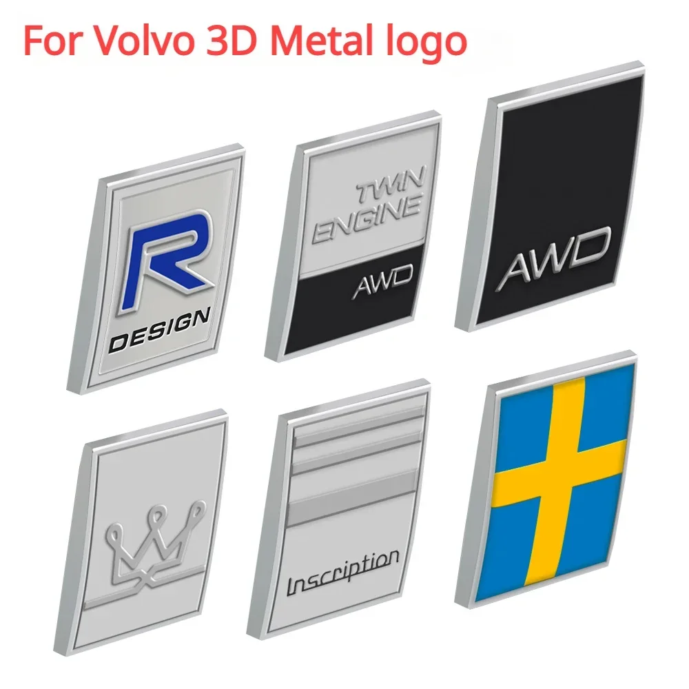 Для Volvo S80 S60 S90 XC90 XC60 V40 V90 V60 D2 D5 T5 T6 T8 3D металлическая наклейка на багажник