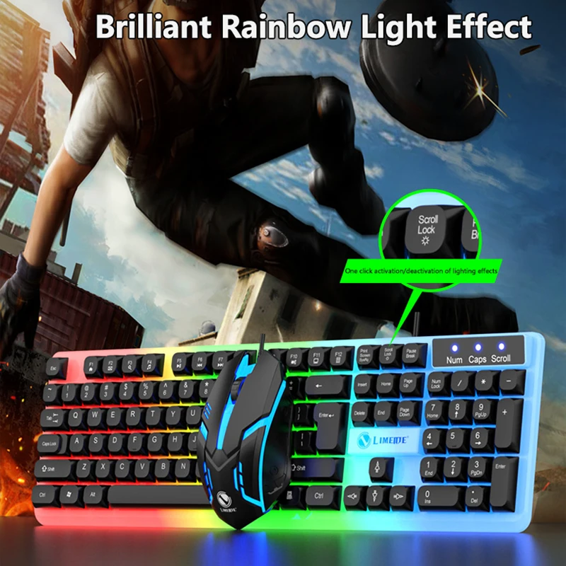 Механическая клавиатура и мышь набор с возможностью горячей замены игровая