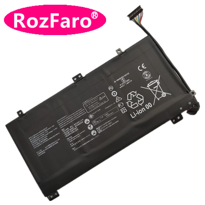 

RozFaro For Huawei MateBook 13 2019 2020 WRT- WX9 W19 W29 HN-W19L W19R WRTB-WFE9L WRTB-WAH9L Battery HB4593J6ECW HB4593J6ECW-31