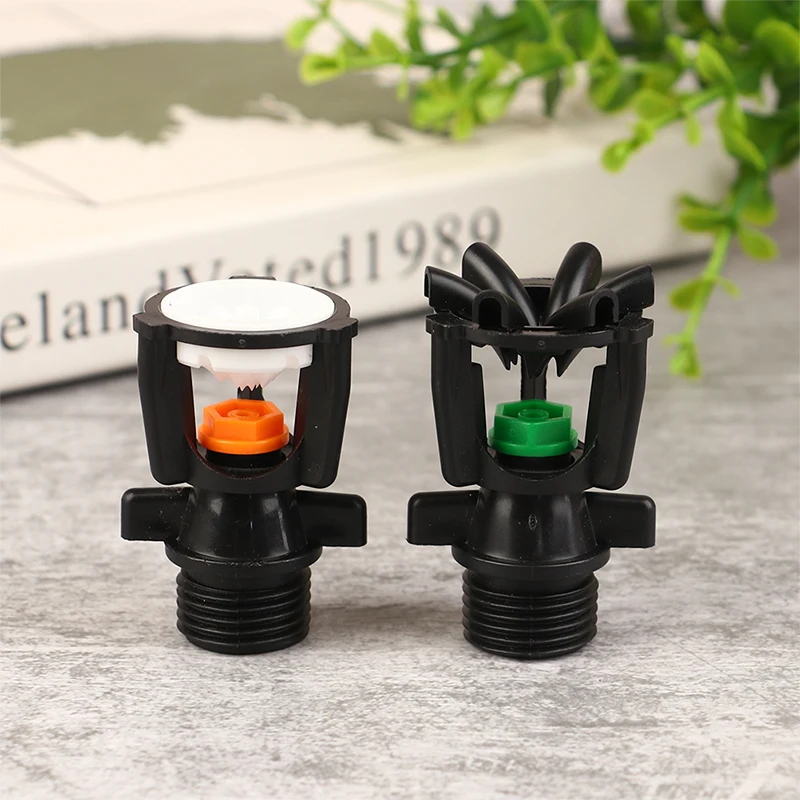 

Garden Lawn Rotating Sprinkler External Thread Sprinkler Head 360 Degree Automatic Rotating Watering Irrigation Sprinkler Head