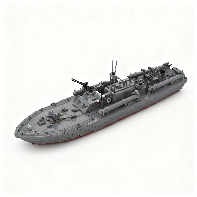 Фото 2926 деталей MOC: Креативная модель торпедоноса PT-109, конструктор для самостоятельной сборки, подарок на день рождения, декоративный набор для демонстрации №2