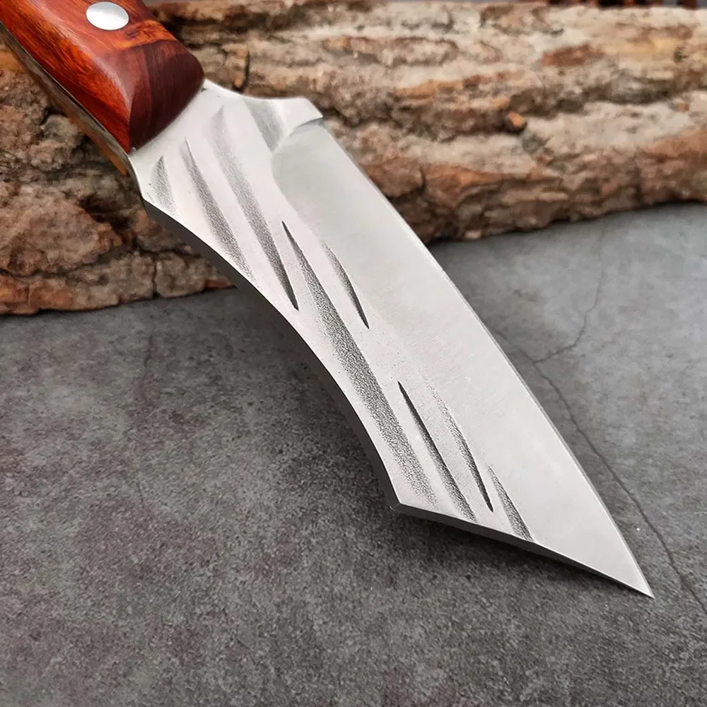 Нож-тесак для мяса кованый нож ручной работы обвалки 5Cr15mov мясные ножи