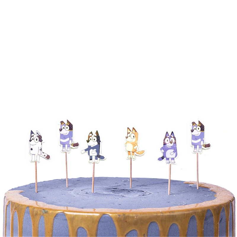 24 шт./набор Картонная машина Новый творческий рождественский зубочистка на праздничном торте.