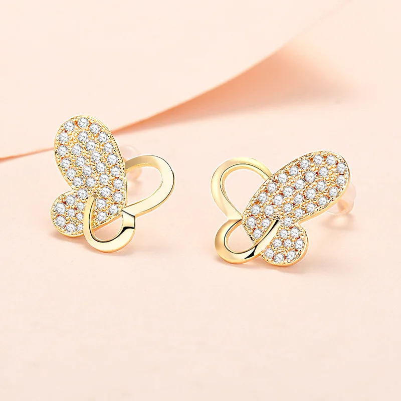 

New 2022 Designer Handmade Earrings With Heart Butterfly Stud Earrings