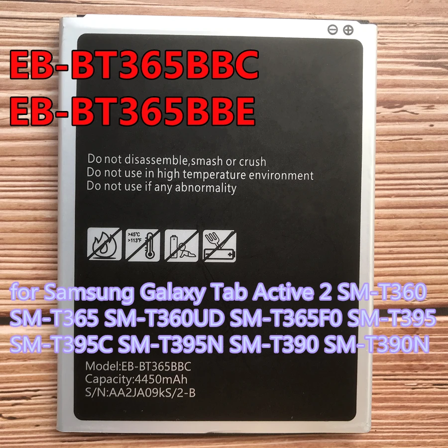 

Original Battery for Samsung Galaxy Tab Active 2 SM-T360 SM-T365 SM-T360UD SM-T365F0 SM-T395 SM-T395C SM-T395N SM-T390 SM-T390N