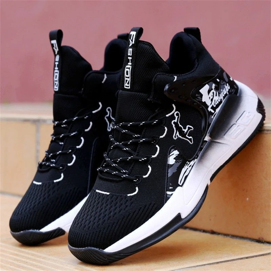 New Men's Basketball Shoes Mesh Breathable Cushioning Non-Slip Sports Shoes Gym Training Athletic Basketball Sneakers