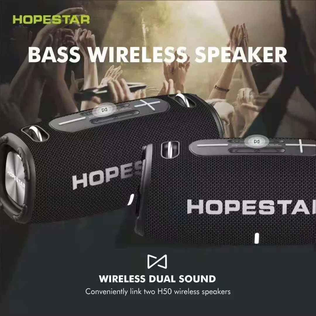 HOPESTAR H50 Беспроводное сопряжение TWS 50 Вт Высокомощный звуковой ящик Открытый