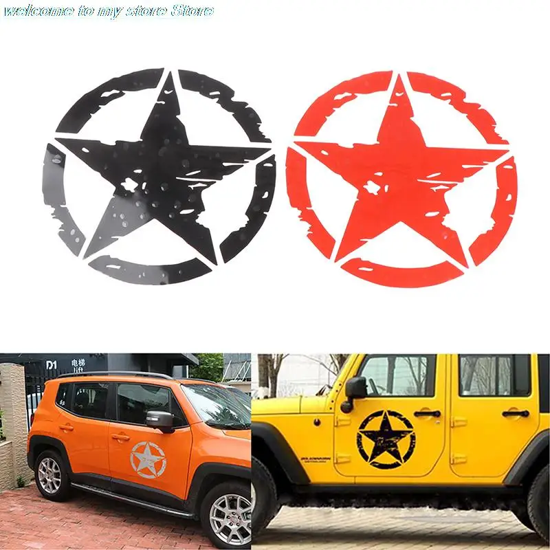 

Pentagram Hood WWII Front Modified Sticker Car Applies JEEP Wrangler Sticker Glass Car Sticker