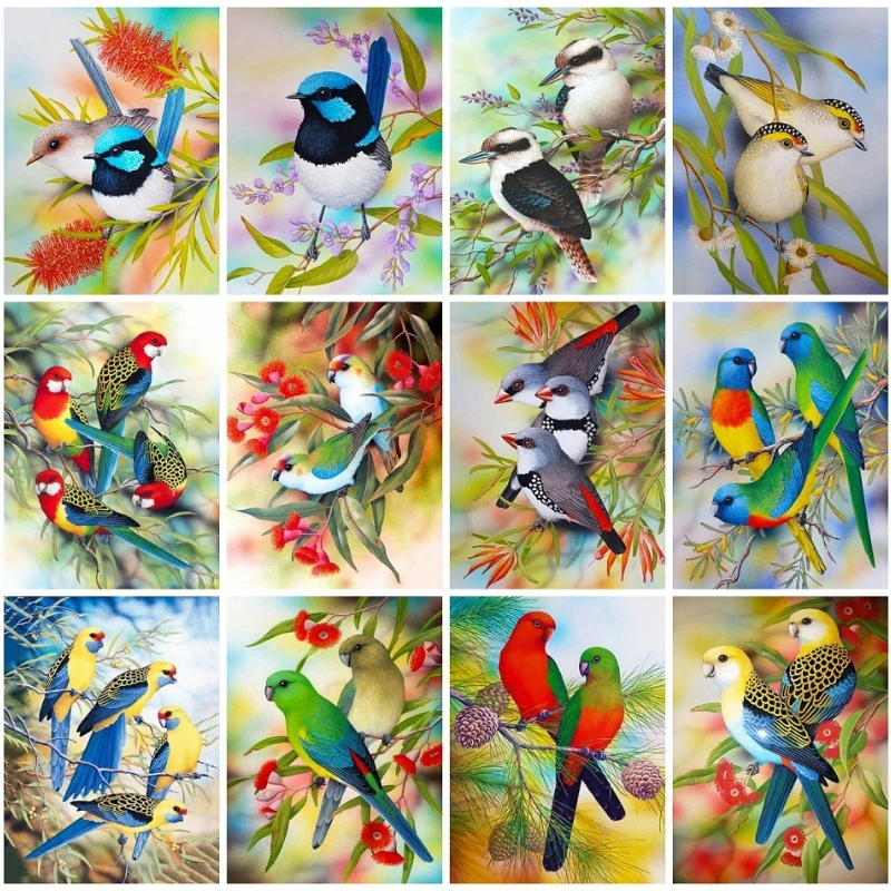 

5D DIY Diamond Painting Animals Birds Parrot Embroidery Mosaic Crafts Pictures Rhinestone Full Drill Cross Stitch Kit Home Decor