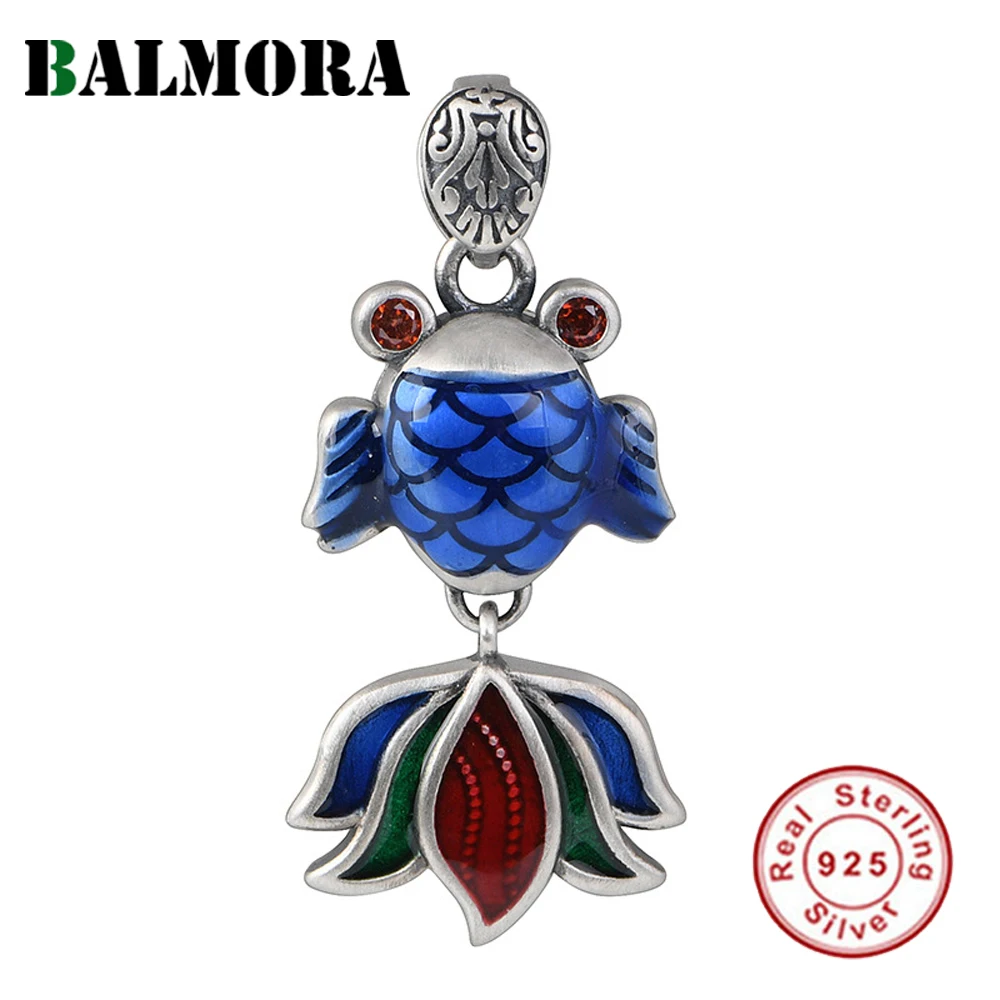 

Ожерелье BALMORA из настоящего серебра 925 пробы с подвеской в виде рыбьего карпа