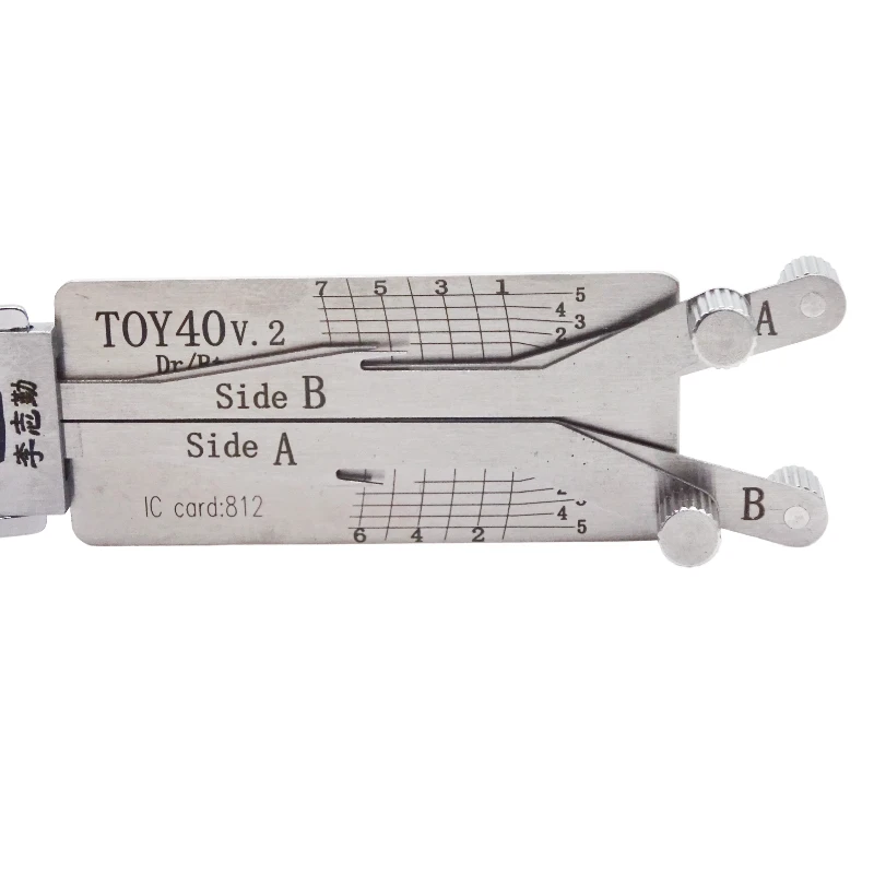 Фото Инструмент слесарный Lishi TOY40 V.2 2-в-1: отмычка и декодер для вертикальной фрезеровки замков Toyota №1