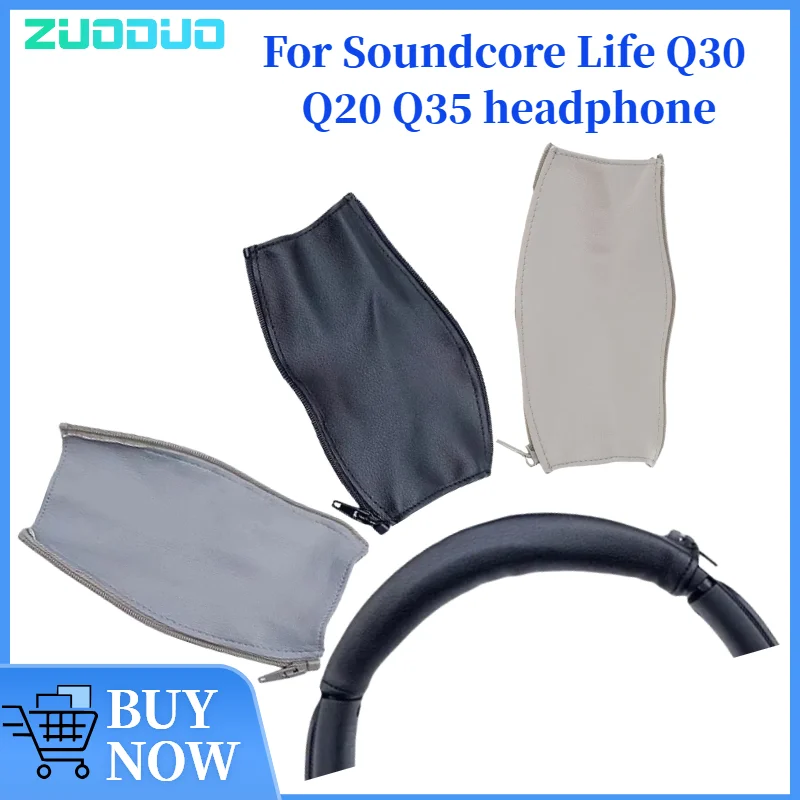 Фото Сменный комплект накладок на голову из протеиновой кожи для наушников Soundcore Life Q30 Q20 Q35, простая установка своими руками №1