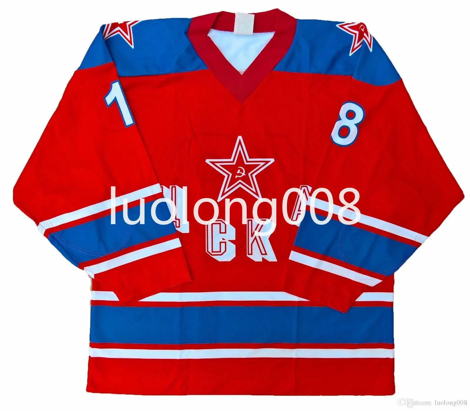 

Хоккейная Майка SKA Red Army с вышивкой #18, Сергей Федоров, 8 игр, ларионано