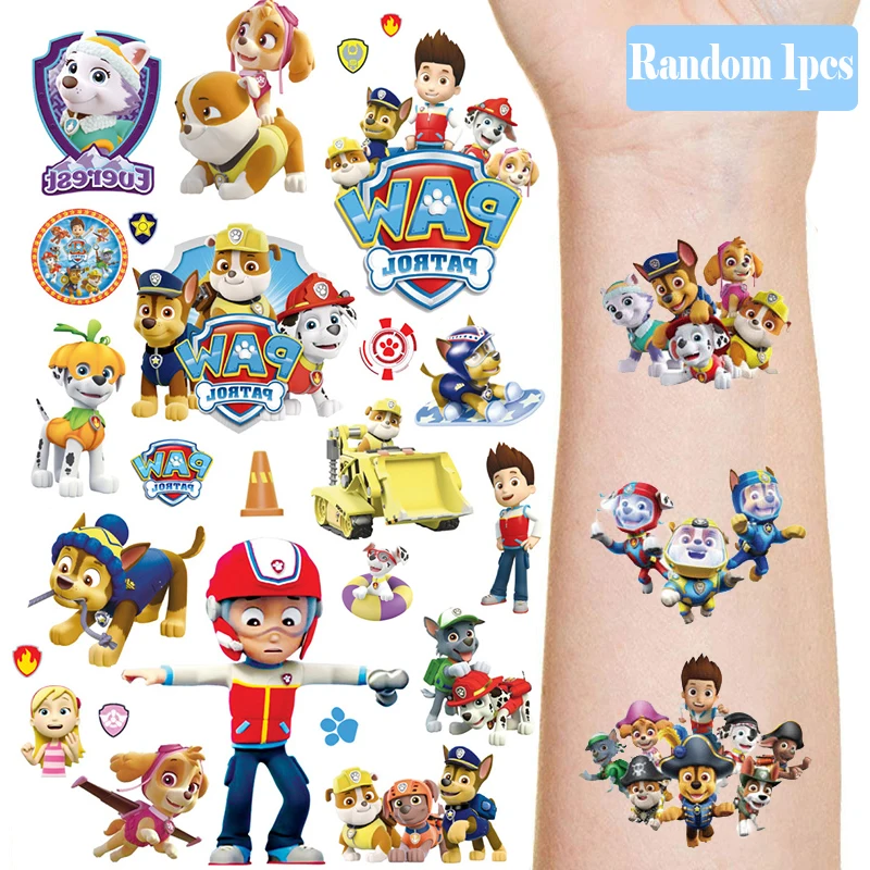 

2022 Paw Patrol Toys Tattoo Stickers Patrulha Canina Puppy Anime Figures Sticker Pat Patrouille Toys for Children Birthday Gifts