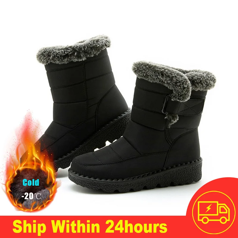 

Winter Mens Hiking Boots Snow Boots Plus Velvet Warm Side Zipper Outdoor Casual Short Boots Resistance Men Shoes Thicken Boots