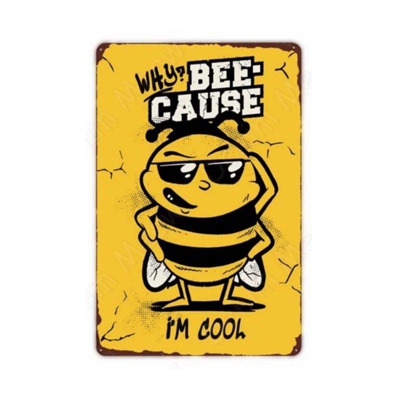 Юмористический ретро постер украшение дома с насекомыми настенное искусство