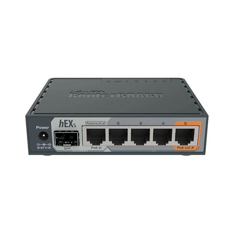 

MikroTik hEX S RB760iGS полный гигабитный 5-портовый Электрический порт 1-портовый оптический порт POE роутер