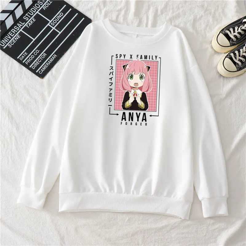 

New Anime SPY X FAMILY Anya Yor Loid Men's/Women Loose Cotton Crewneck Top Sweatshirt Unisex Streetwear Pullover