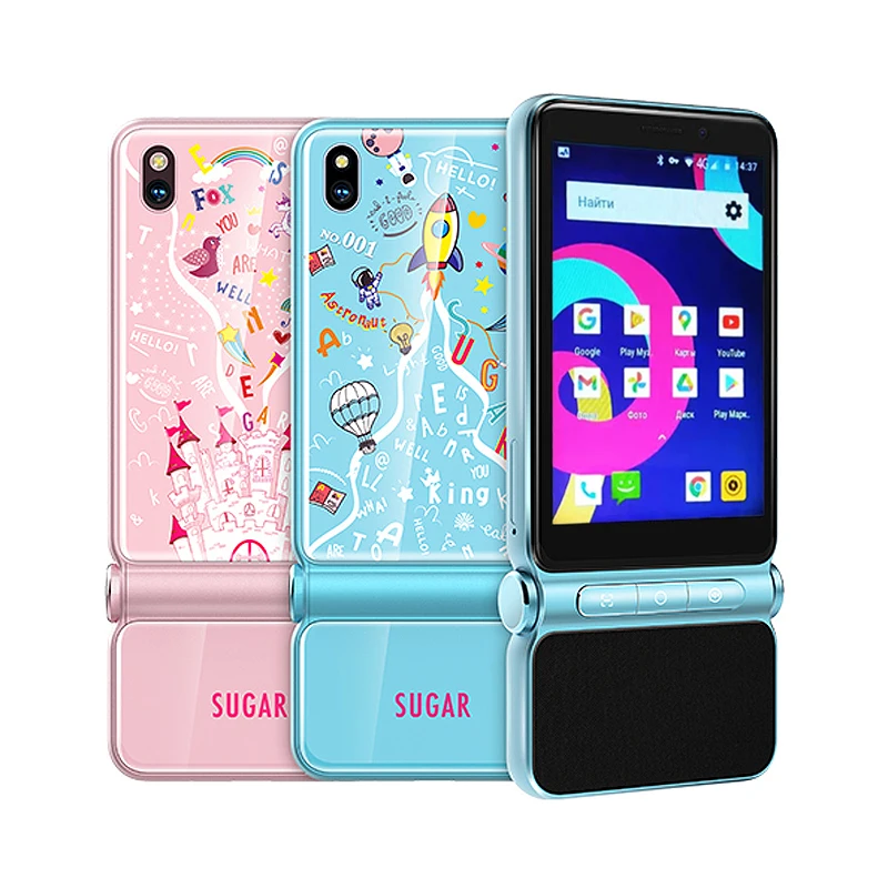 Sugar A100 Cute Smartphone 2GB RAM 16GB ROM 3.5inches 13MP Lady Children Phone Powerful Speaker LTE 4G Music Study Cellphone
