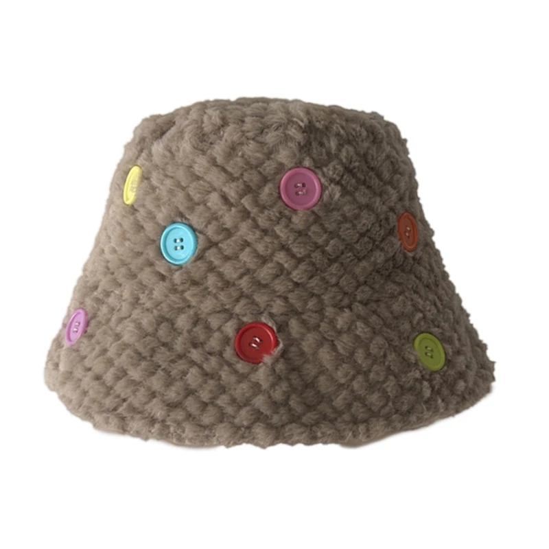 Женская зимняя шляпа-ведро теплая плюшевая рыбацкая кепка повседневная