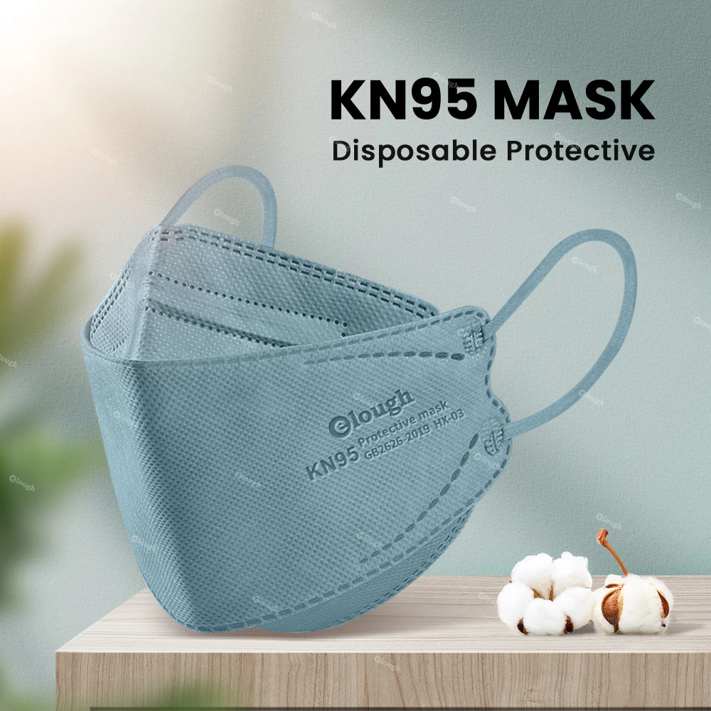 Elough ffp2 mascarillas Black CE kn95 утвержденный гигиенический респиратор многоразовые