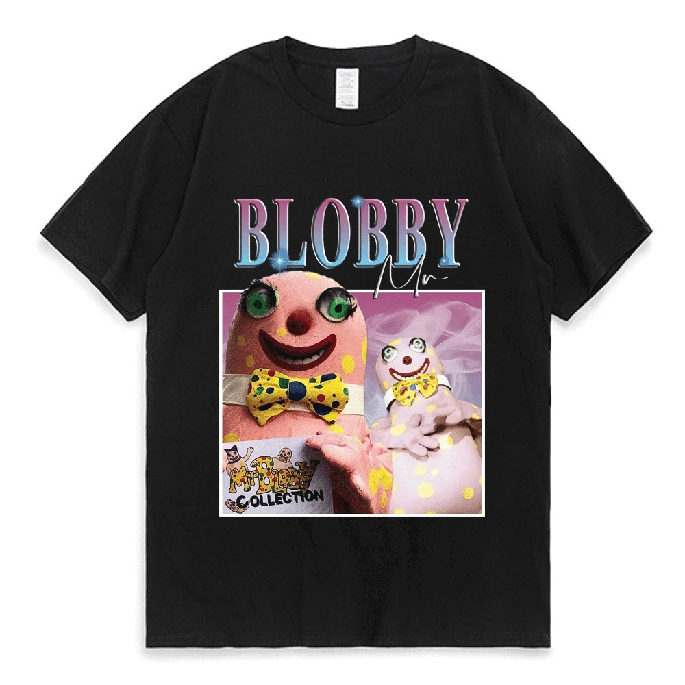 

Mr Blobby Homage Vintage T-shirt Men' Women's Funny Tv Show T Shirt Cute House Party Tshirts Blobby Love Short Sleeve Tees Tops