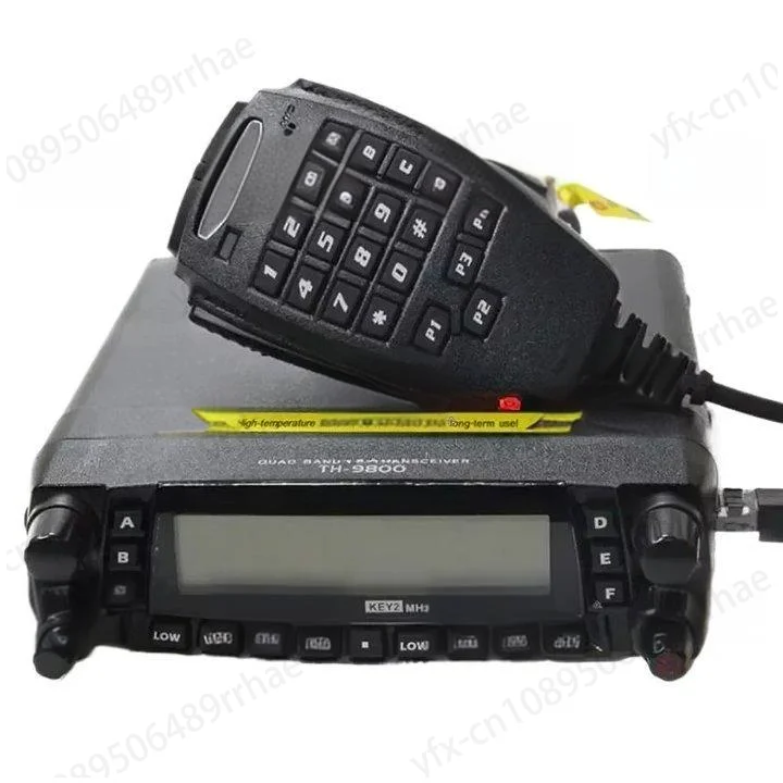 TH-9800 Plus Walkie Talkie 50W Car Mobile Radio Station Quad Band 29/50/144/430MHz Dual Display Long Range Scrambler TH9800
