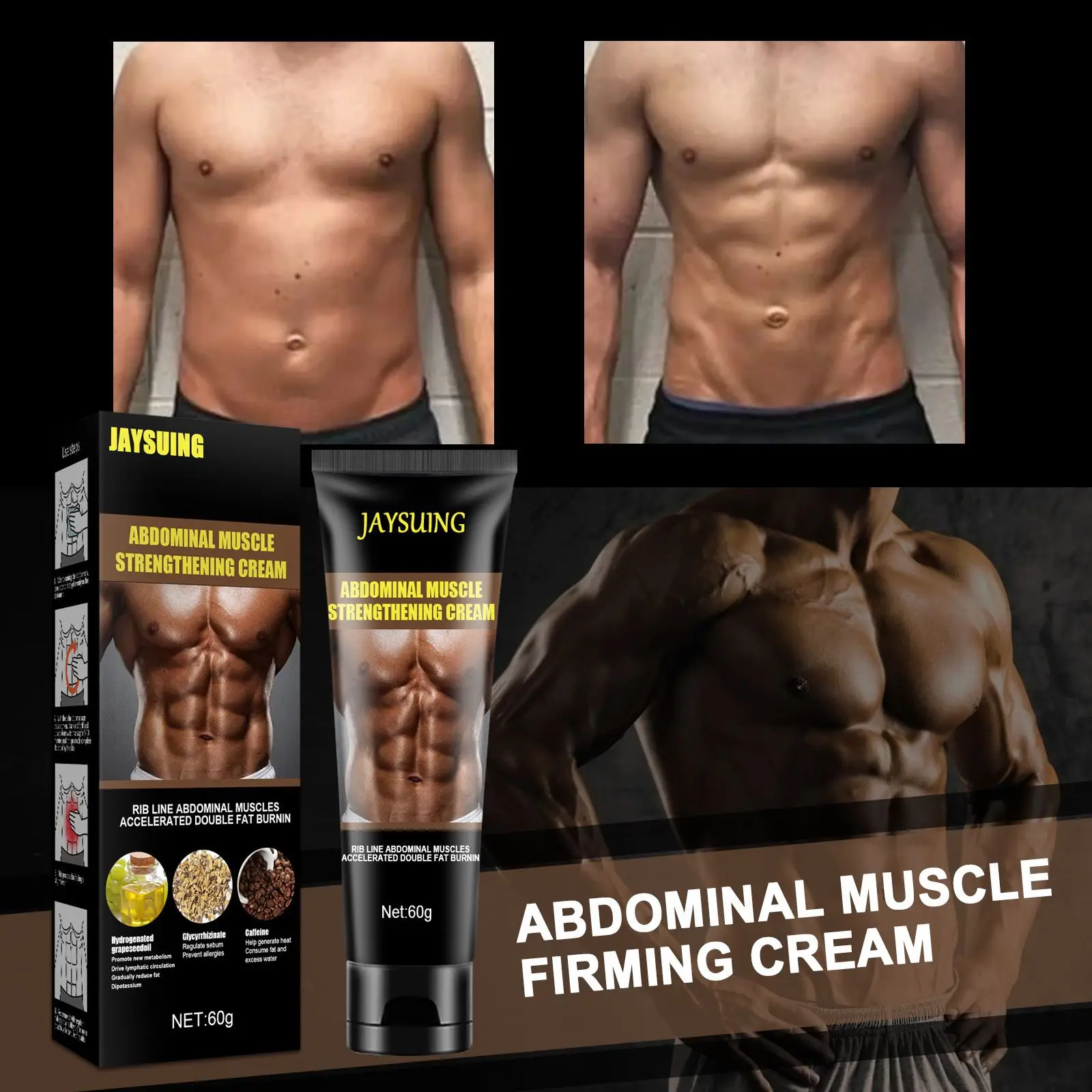 Abdominal Muscle Cream Firming Body Shaping Bodybuilding Vest Line Abdominal Shaping Cream Body Care Exercise Cream