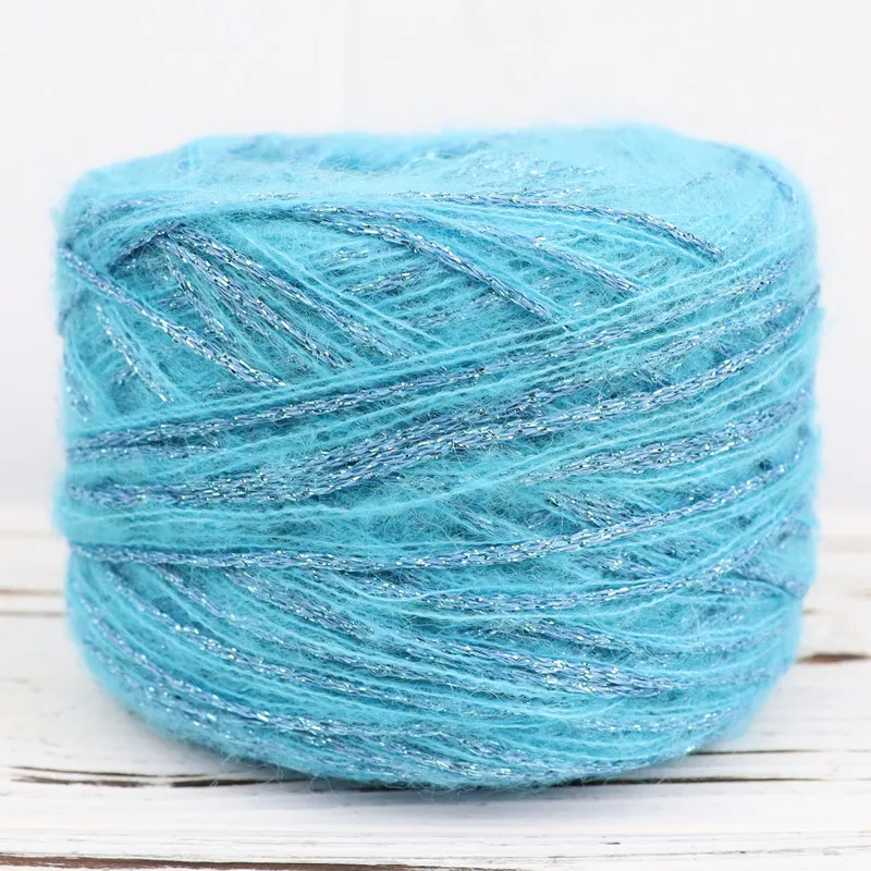 Яркая шелковая пряжа из ангоры для ручного вязания тонкая вязаная рубашка