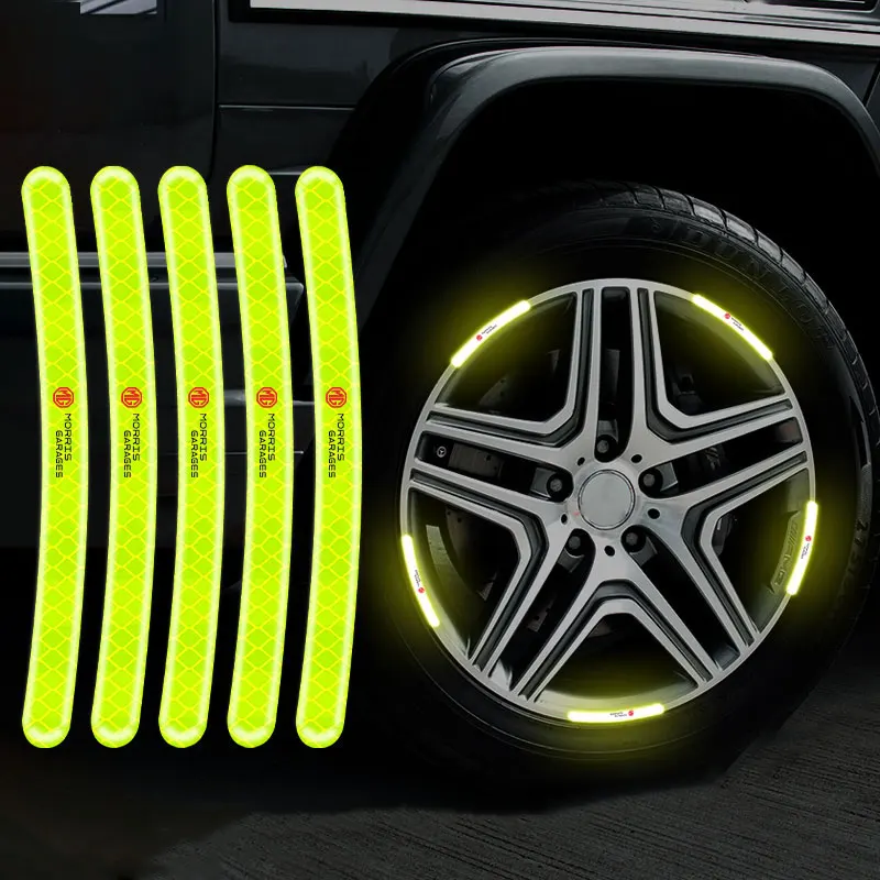 

New Car Wheel Hub Reflective Car Sticker Night Driving Tire Sticker For MG 3 5 6 7 TF GT ZR Morris 3 6 SUV GS 5 Gundam 350 Parts
