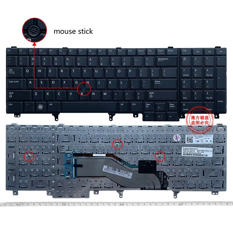 Новая клавиатура US для Dell Latitude E6530 E6540 M2800 M4600 M4800 M6600 M6800