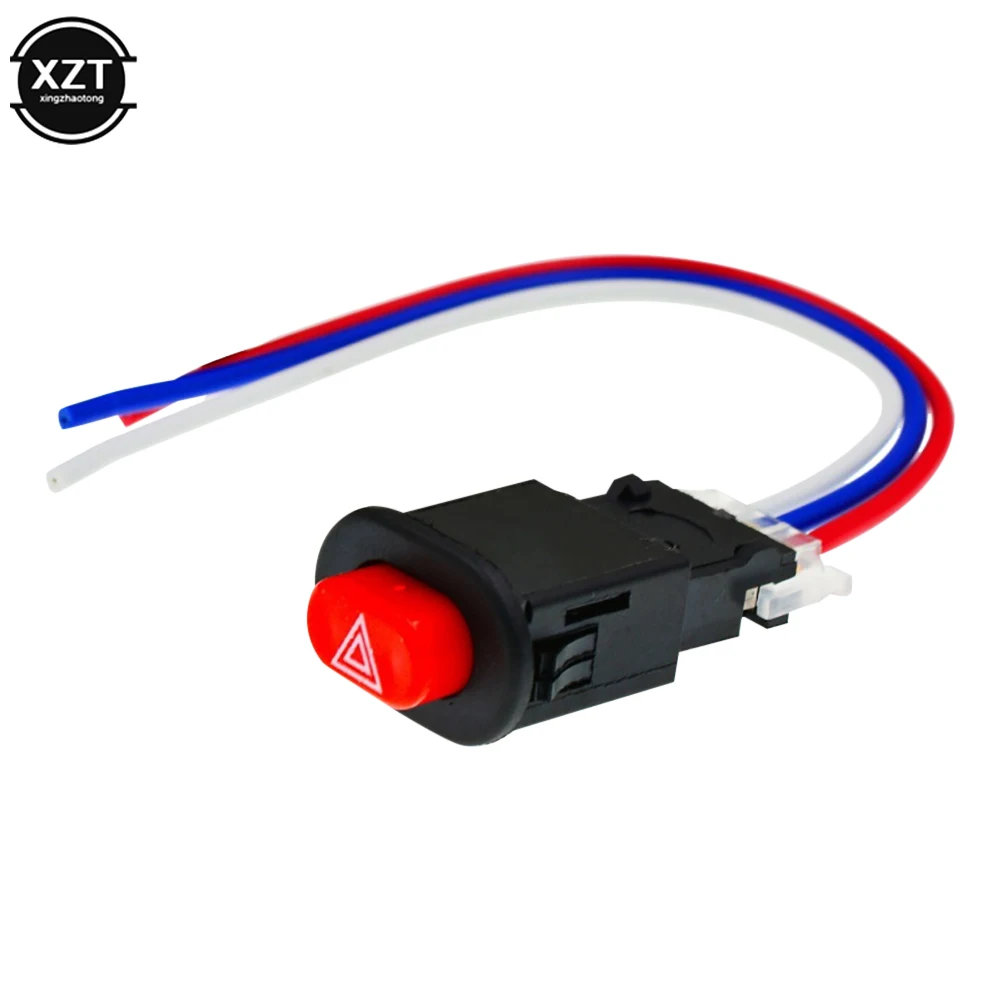 

Motorcycle Double Flash Switch Hazard Light Switch Button Flash Warning Scooter Electric Vehicle Modified Emergency Signal Lamps