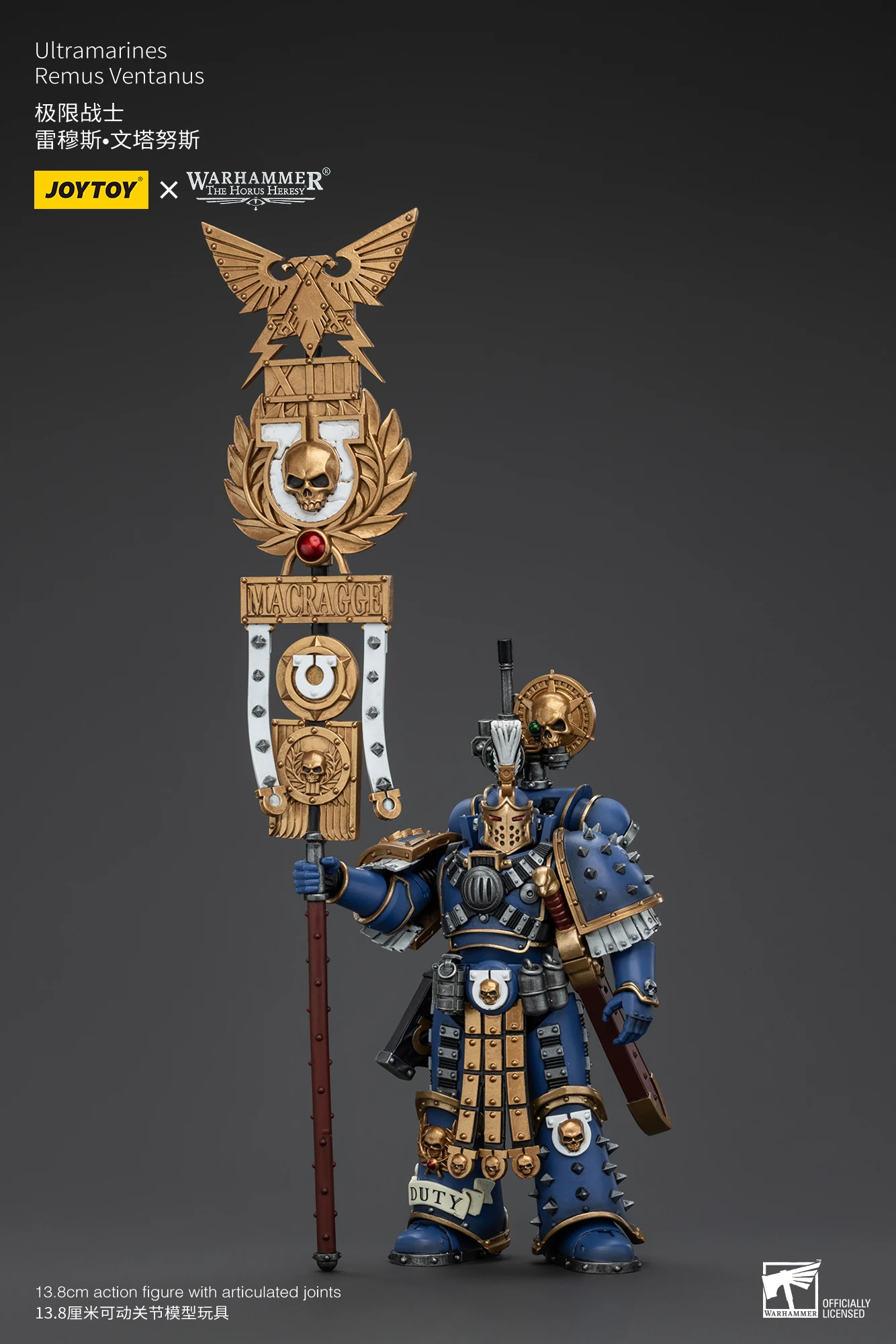 Фото Коллекционная фигурка JOYTOY Warhammer 40K Ultramarines Remus Ventanus, масштаб 1:18 №3